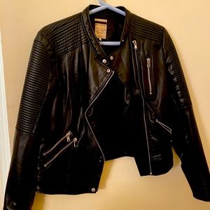 Zara faux leather jacket.
